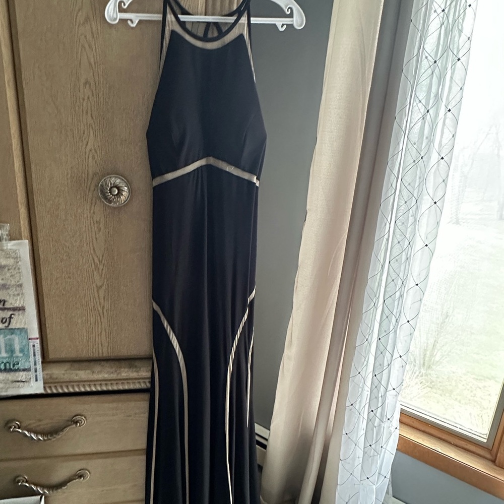 Elegant Black and Gold Women's Dress